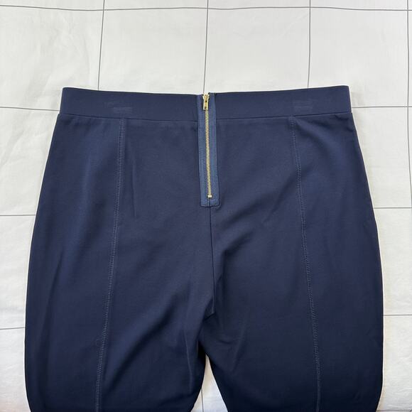 Jude Connally Pants Women Large Dark Navy Blue Olivia Ankle Back Zip Stretch New - Picture 7 of 13